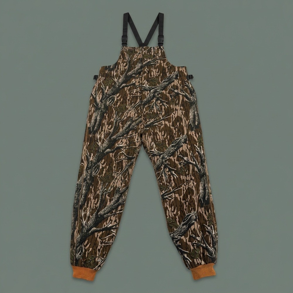 Vintage Columbia Sportswear Insulated Hunting Bibs Overalls Camo Men's Large